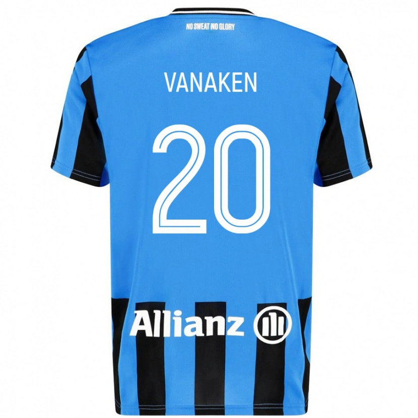 Danxen Niño Camiseta Hans Vanaken #20 Azul Cielo Negro 1ª Equipación 2024/25 La Camisa México