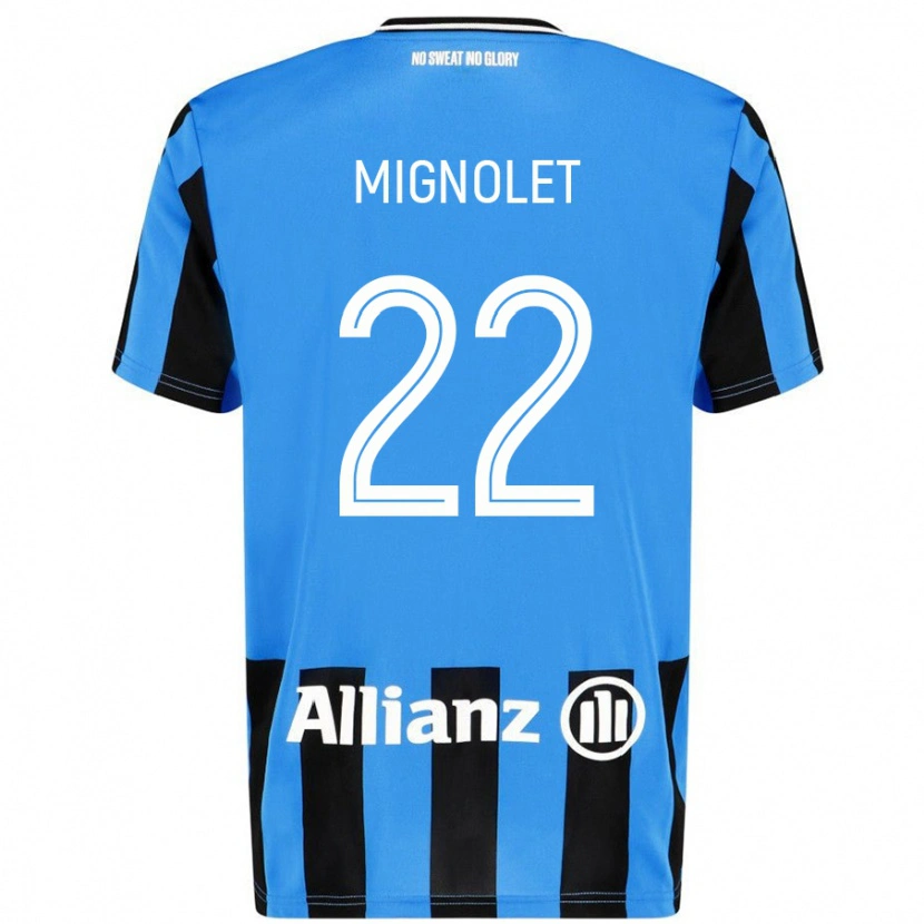 Danxen Niño Camiseta Simon Mignolet #22 Azul Cielo Negro 1ª Equipación 2024/25 La Camisa México