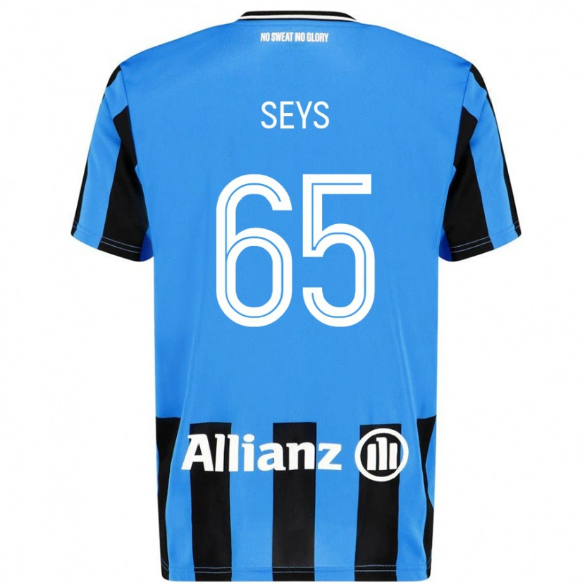 Danxen Niño Camiseta Joaquin Seys #65 Azul Cielo Negro 1ª Equipación 2024/25 La Camisa México