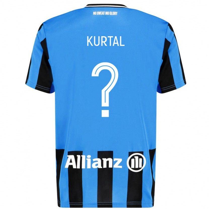 Danxen Niño Camiseta Utku Kurtal #0 Azul Cielo Negro 1ª Equipación 2024/25 La Camisa México