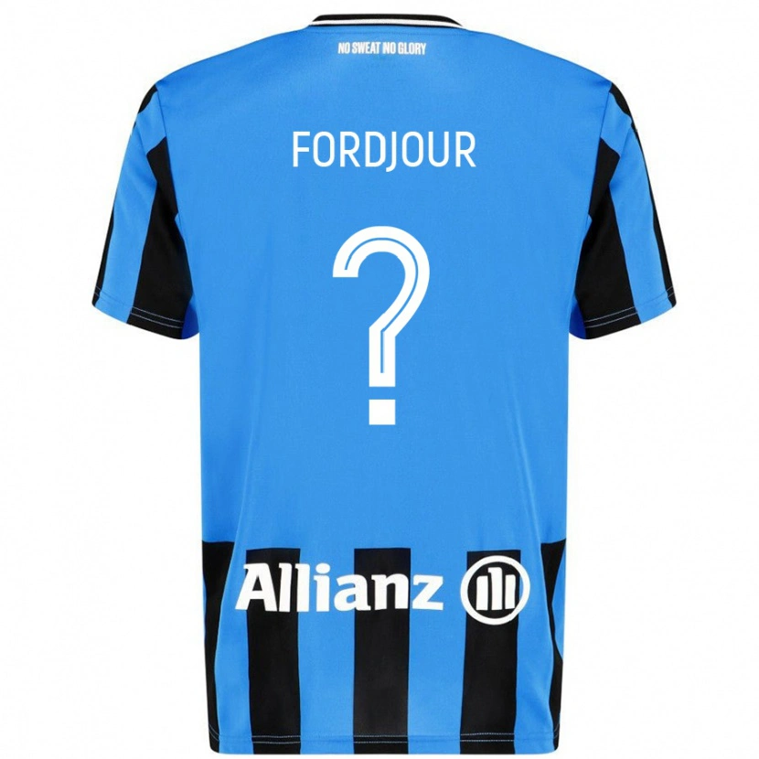 Danxen Niño Camiseta Richmond Fordjour #0 Azul Cielo Negro 1ª Equipación 2024/25 La Camisa México
