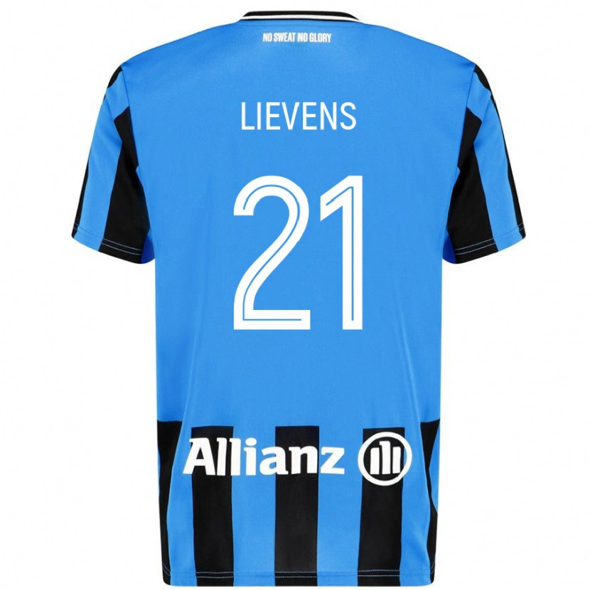 Danxen Niño Camiseta Caitlin Lievens #21 Azul Cielo Negro 1ª Equipación 2024/25 La Camisa México
