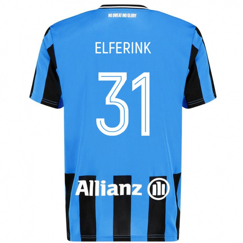 Danxen Niño Camiseta Marie Elferink #31 Azul Cielo Negro 1ª Equipación 2024/25 La Camisa México