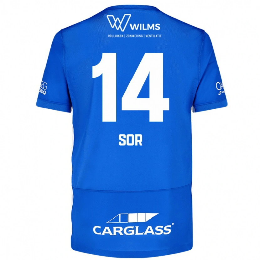 Danxen Niño Camiseta Yira Sor #14 Azul 1ª Equipación 2024/25 La Camisa México