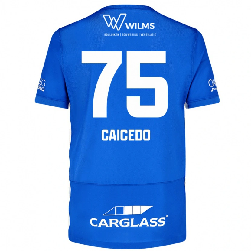 Danxen Niño Camiseta Alfred Caicedo #75 Azul 1ª Equipación 2024/25 La Camisa México