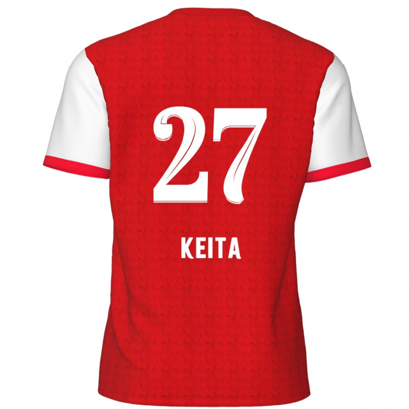 Danxen Niño Camiseta Mandela Keita #27 Rojo Blanco 1ª Equipación 2024/25 La Camisa México