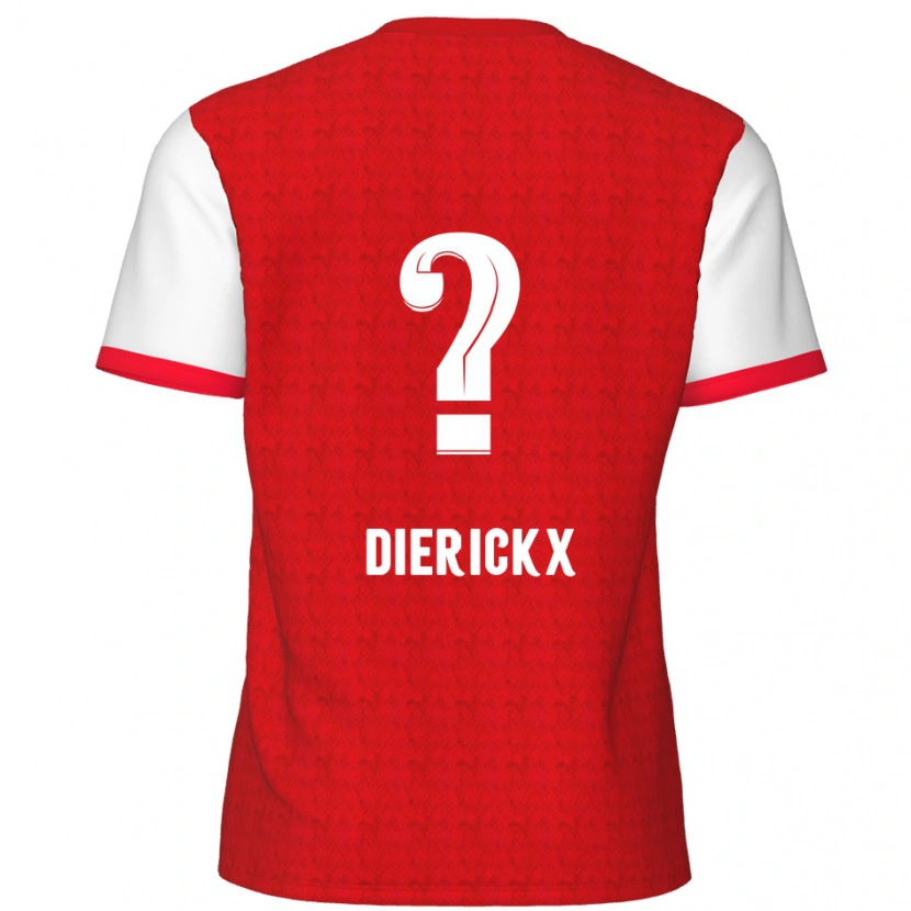 Danxen Niño Camiseta Xander Dierickx #0 Rojo Blanco 1ª Equipación 2024/25 La Camisa México