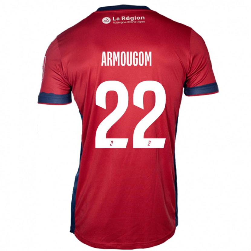 Danxen Niño Camiseta Yoël Armougom #22 Borgoña Claro 1ª Equipación 2024/25 La Camisa México