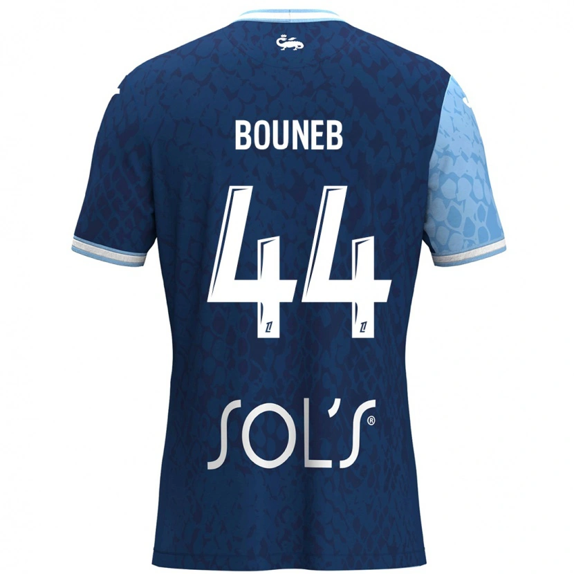 Danxen Niño Camiseta Ismaïl Bouneb #44 Azul Cielo Azul Oscuro 1ª Equipación 2024/25 La Camisa México