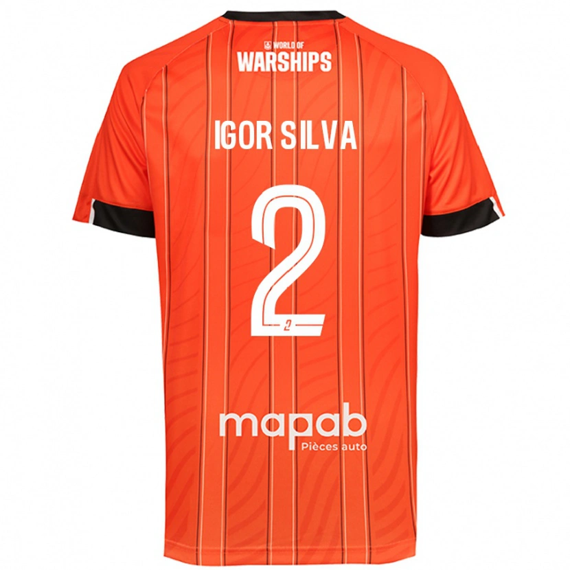 Danxen Niño Camiseta Igor Silva #2 Naranja 1ª Equipación 2024/25 La Camisa México