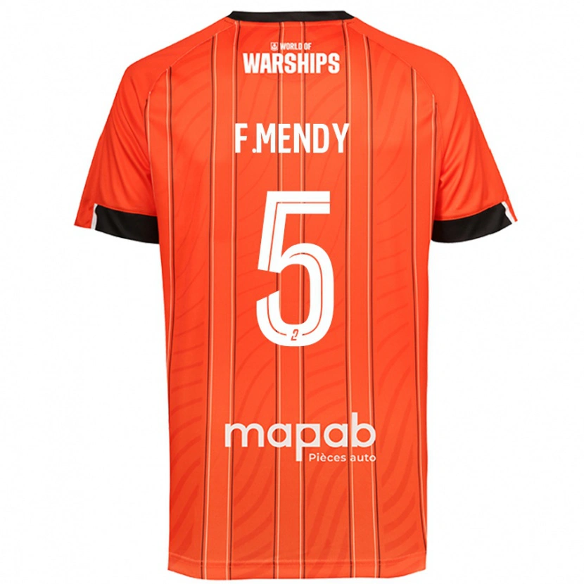 Danxen Niño Camiseta Formose Mendy #5 Naranja 1ª Equipación 2024/25 La Camisa México