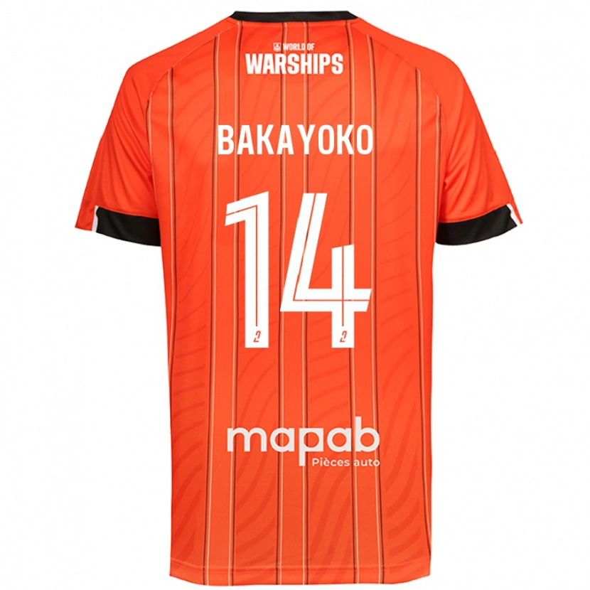 Danxen Niño Camiseta Tiemoué Bakayoko #14 Naranja 1ª Equipación 2024/25 La Camisa México