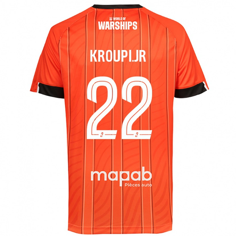 Danxen Niño Camiseta Eli Junior Kroupi #22 Naranja 1ª Equipación 2024/25 La Camisa México