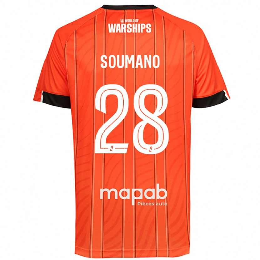 Danxen Niño Camiseta Sambou Soumano #28 Naranja 1ª Equipación 2024/25 La Camisa México