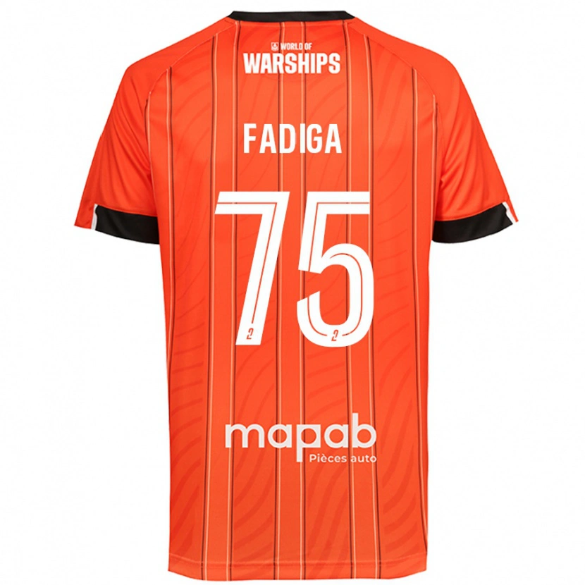 Danxen Niño Camiseta Bandiougou Fadiga #75 Naranja 1ª Equipación 2024/25 La Camisa México