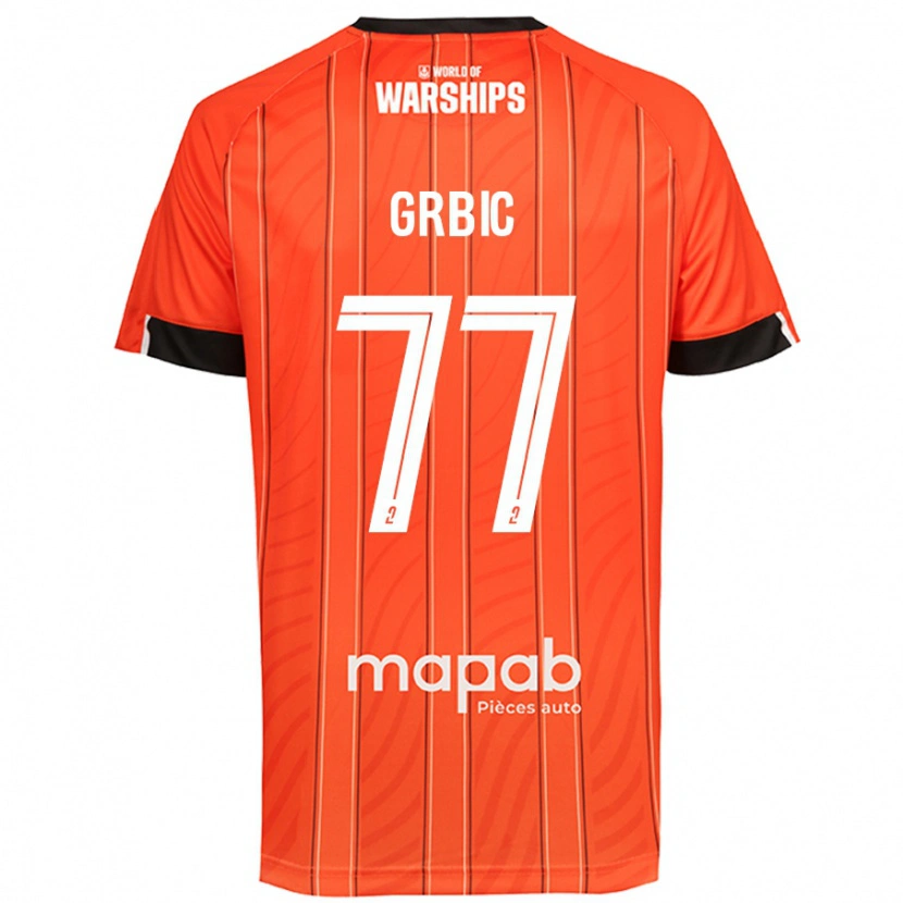 Danxen Niño Camiseta Adrian Grbic #77 Naranja 1ª Equipación 2024/25 La Camisa México