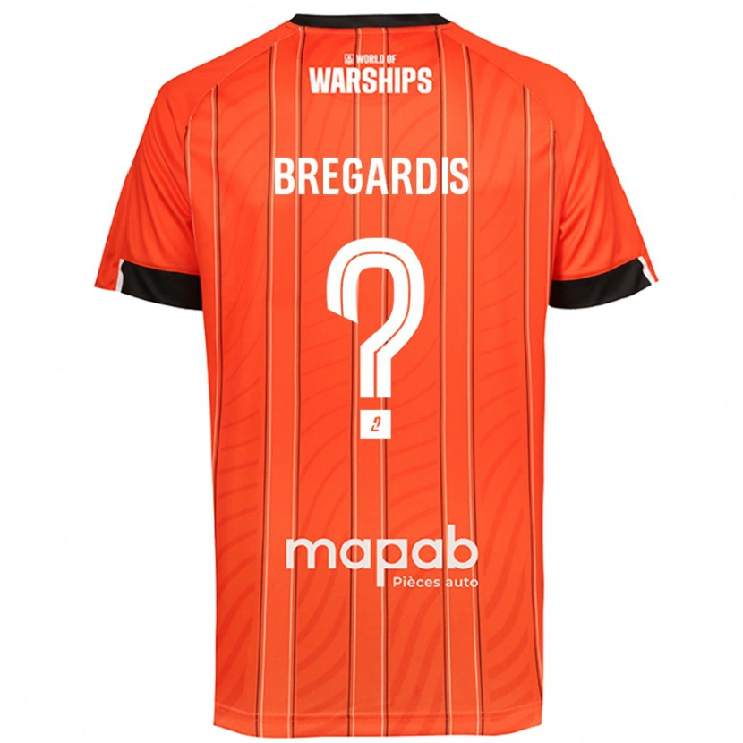 Danxen Niño Camiseta Tom Bregardis #0 Naranja 1ª Equipación 2024/25 La Camisa México