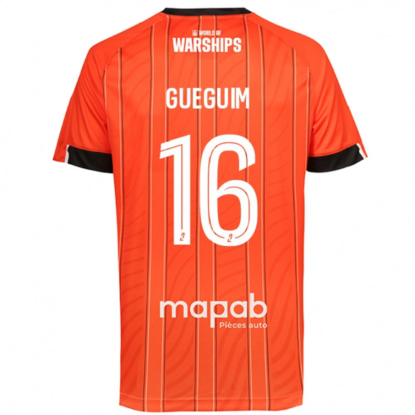 Danxen Niño Camiseta Guirone Gueguim #16 Naranja 1ª Equipación 2024/25 La Camisa México