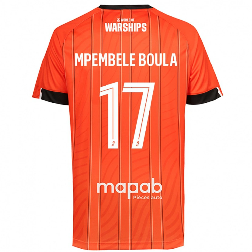 Danxen Niño Camiseta Exaucé Mpembele Boula #17 Naranja 1ª Equipación 2024/25 La Camisa México