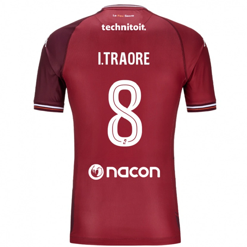 Danxen Niño Camiseta Ismaël Traoré #8 Rojo Granata 1ª Equipación 2024/25 La Camisa México