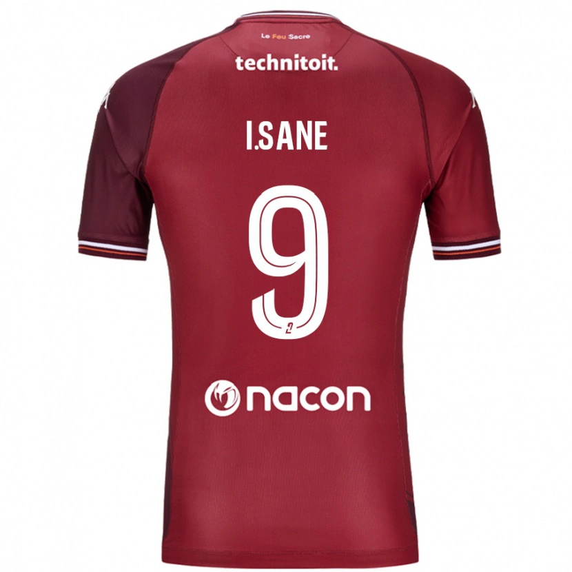 Danxen Niño Camiseta Ibou Sané #9 Rojo Granata 1ª Equipación 2024/25 La Camisa México