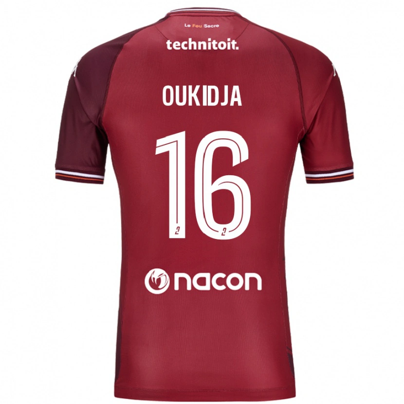 Danxen Niño Camiseta Alexandre Oukidja #16 Rojo Granata 1ª Equipación 2024/25 La Camisa México
