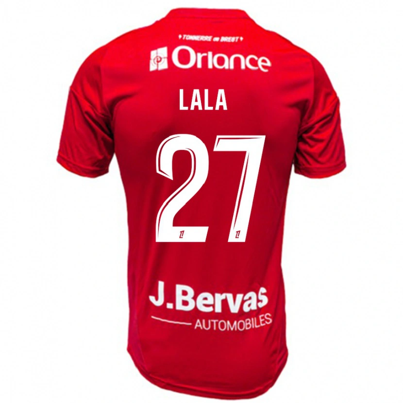 Danxen Niño Camiseta Kenny Lala #27 Rojo Blanco 1ª Equipación 2024/25 La Camisa México