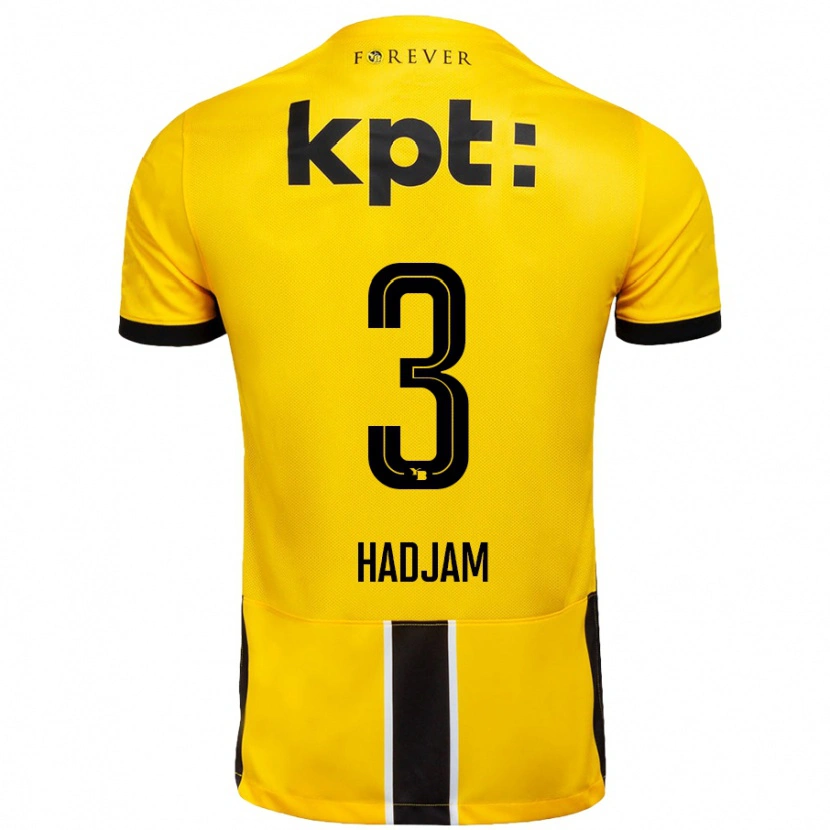 Danxen Niño Camiseta Jaouen Hadjam #3 Amarillo Negro 1ª Equipación 2024/25 La Camisa México
