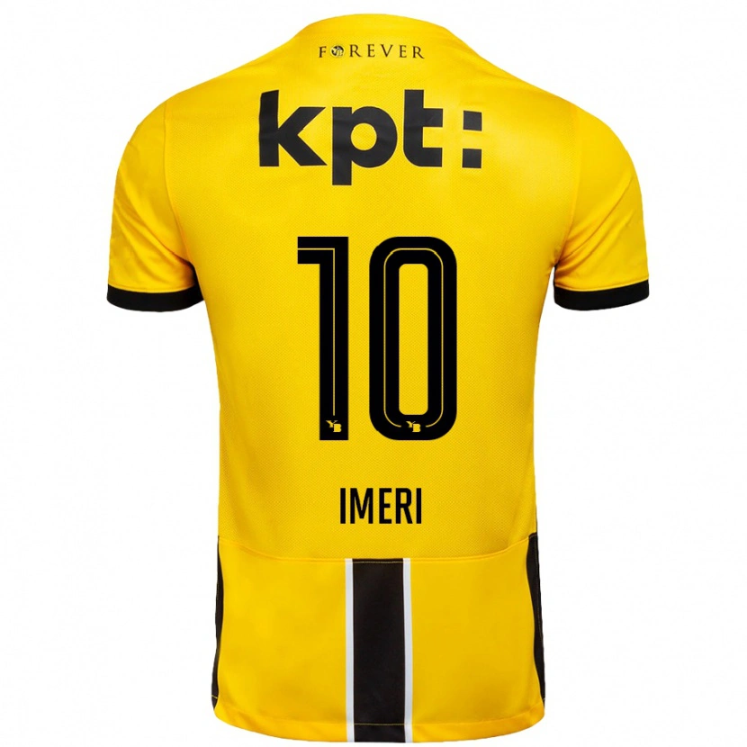 Danxen Niño Camiseta Kastriot Imeri #10 Amarillo Negro 1ª Equipación 2024/25 La Camisa México
