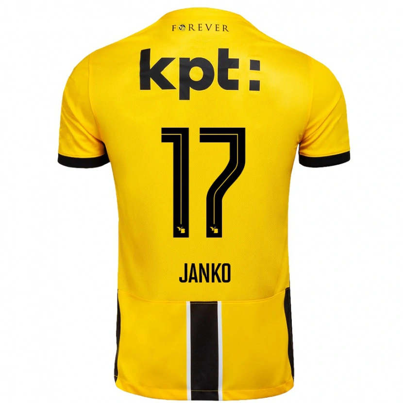 Danxen Niño Camiseta Saidy Janko #17 Amarillo Negro 1ª Equipación 2024/25 La Camisa México