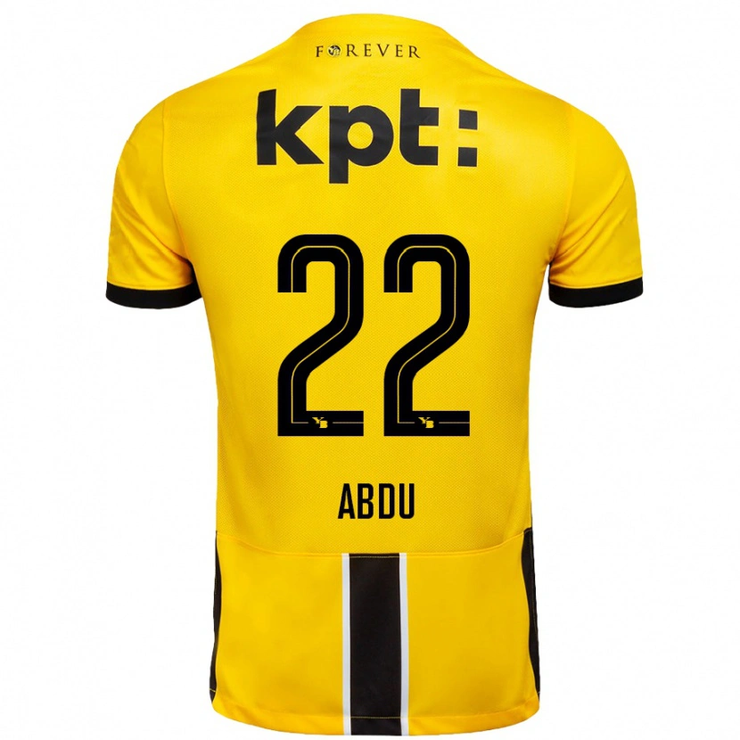 Danxen Niño Camiseta Abdu Conté #22 Amarillo Negro 1ª Equipación 2024/25 La Camisa México