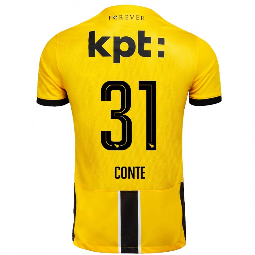Danxen Niño Camiseta Facinet Conte #31 Amarillo Negro 1ª Equipación 2024/25 La Camisa México