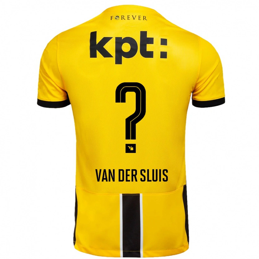 Danxen Niño Camiseta Gennaro Van Der Sluis #0 Amarillo Negro 1ª Equipación 2024/25 La Camisa México