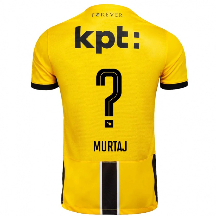 Danxen Niño Camiseta Auron Murtaj #0 Amarillo Negro 1ª Equipación 2024/25 La Camisa México