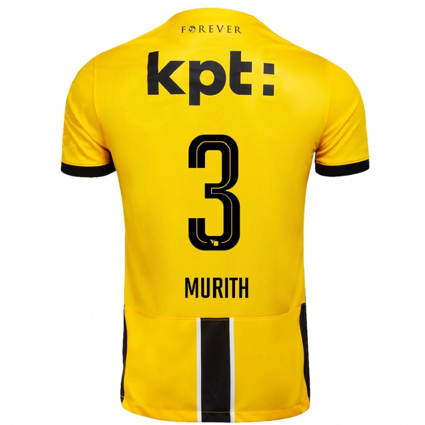 Danxen Niño Camiseta Tom Murith #3 Amarillo Negro 1ª Equipación 2024/25 La Camisa México