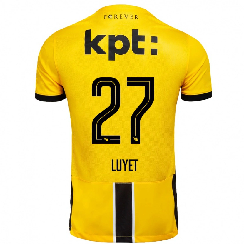 Danxen Niño Camiseta Naomi Luyet #27 Amarillo Negro 1ª Equipación 2024/25 La Camisa México