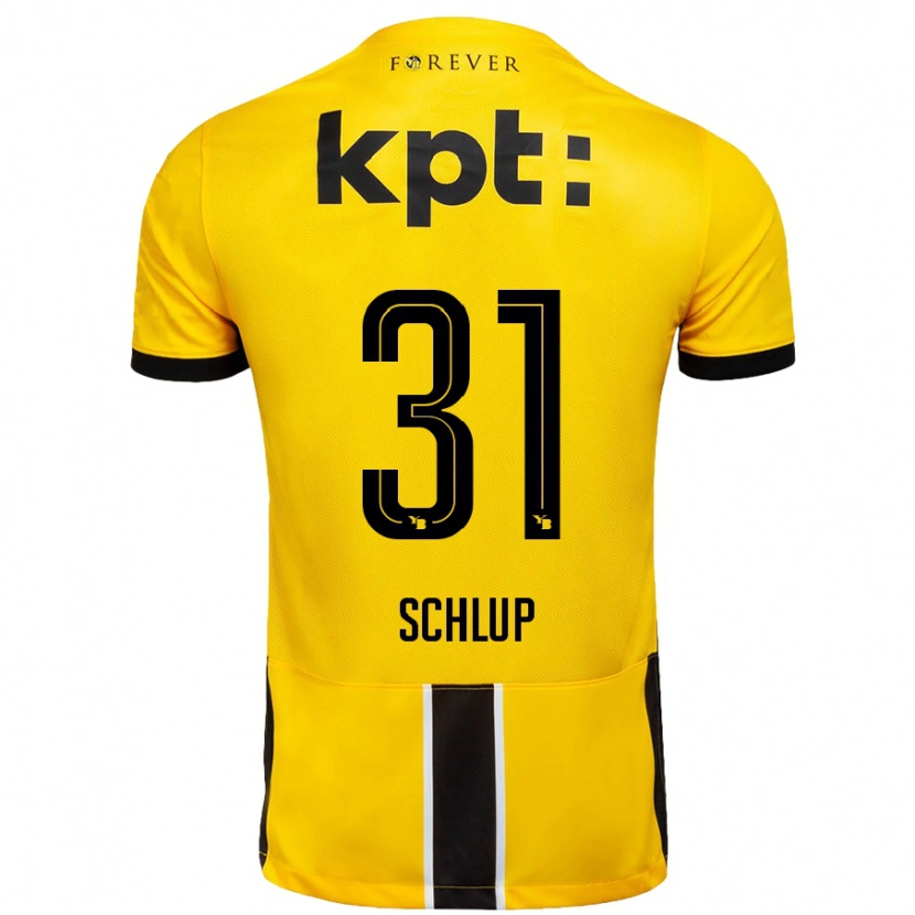 Danxen Niño Camiseta Giulia Schlup #31 Amarillo Negro 1ª Equipación 2024/25 La Camisa México