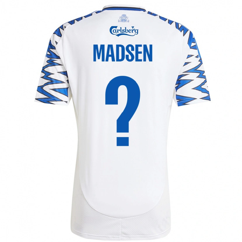 Danxen Niño Camiseta Noah Madsen #0 Blanco Azul Cielo 1ª Equipación 2024/25 La Camisa México