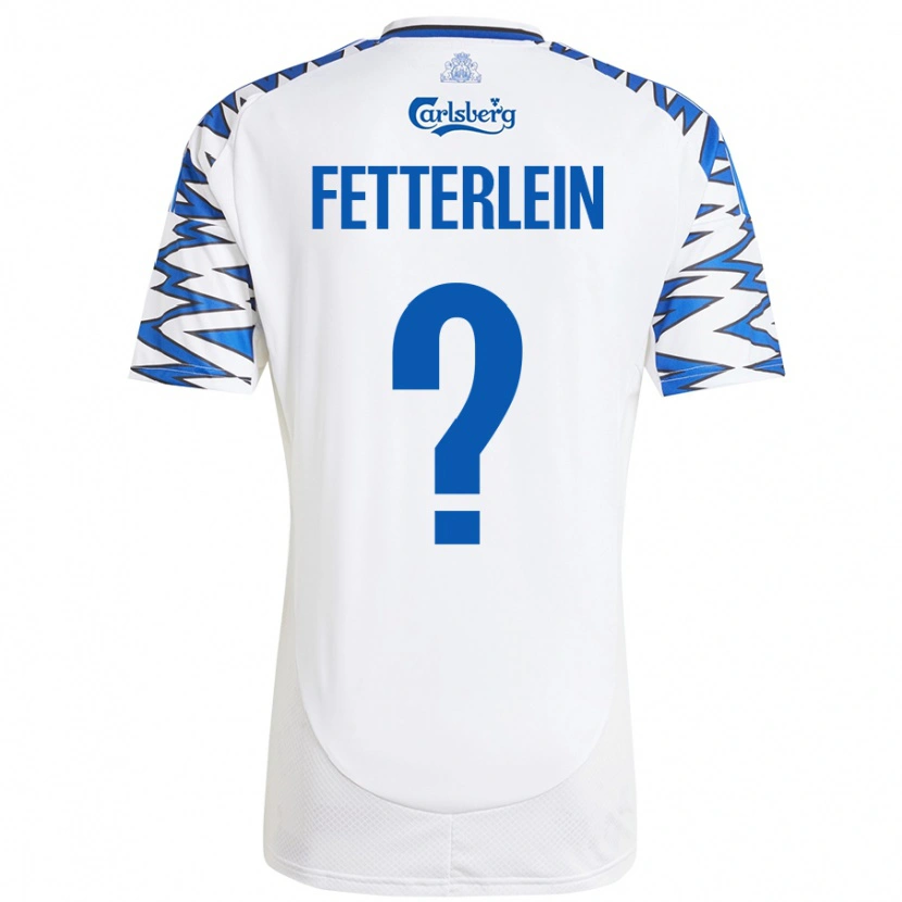 Danxen Niño Camiseta Sean Fetterlein #0 Blanco Azul Cielo 1ª Equipación 2024/25 La Camisa México