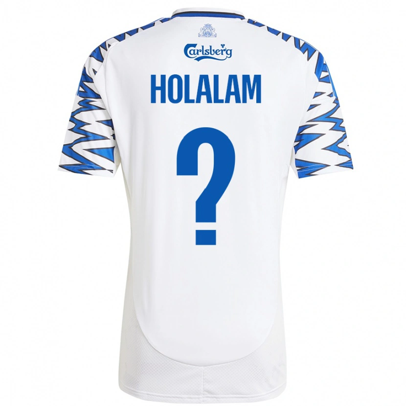 Danxen Niño Camiseta Ishaq Holalam #0 Blanco Azul Cielo 1ª Equipación 2024/25 La Camisa México