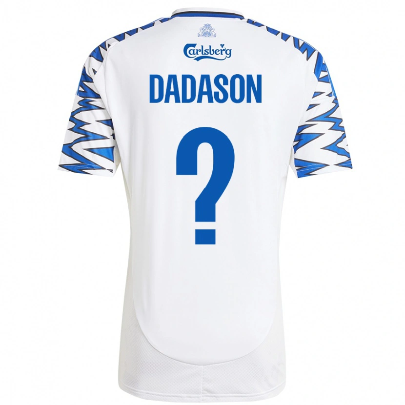 Danxen Niño Camiseta Viktor Dadason #0 Blanco Azul Cielo 1ª Equipación 2024/25 La Camisa México