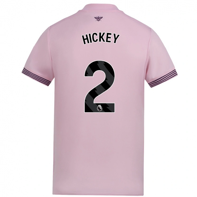 Danxen Niño Camiseta Aaron Hickey #2 Rosa 2ª Equipación 2024/25 La Camisa México