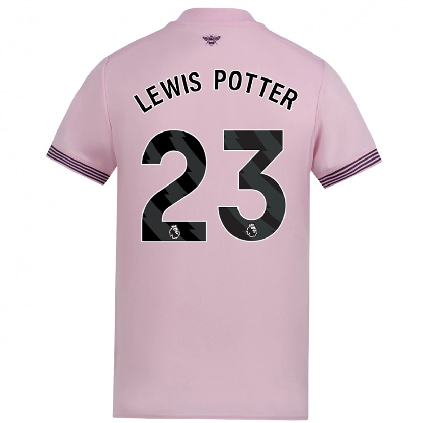 Danxen Niño Camiseta Keane Lewis-Potter #23 Rosa 2ª Equipación 2024/25 La Camisa México