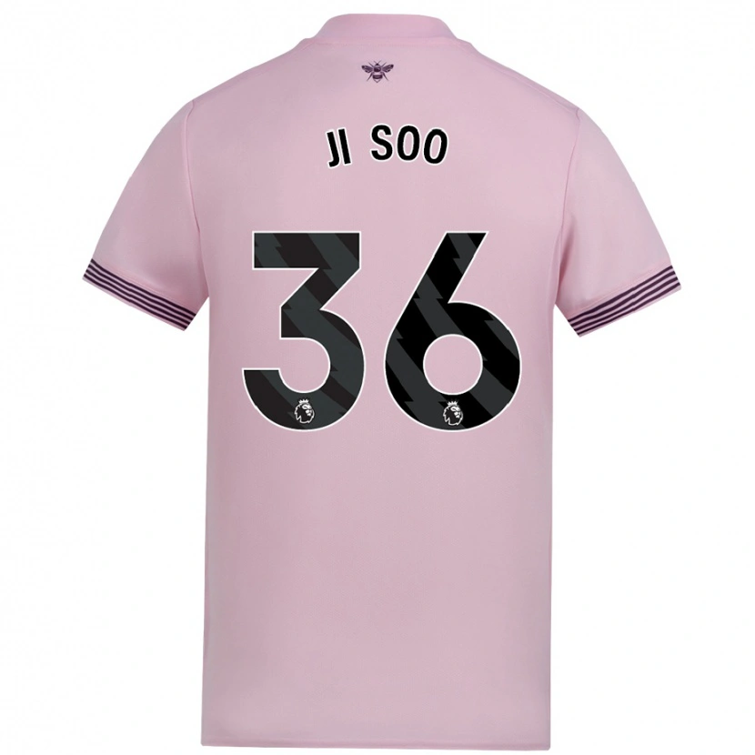 Danxen Niño Camiseta Ji-Soo Kim #36 Rosa 2ª Equipación 2024/25 La Camisa México