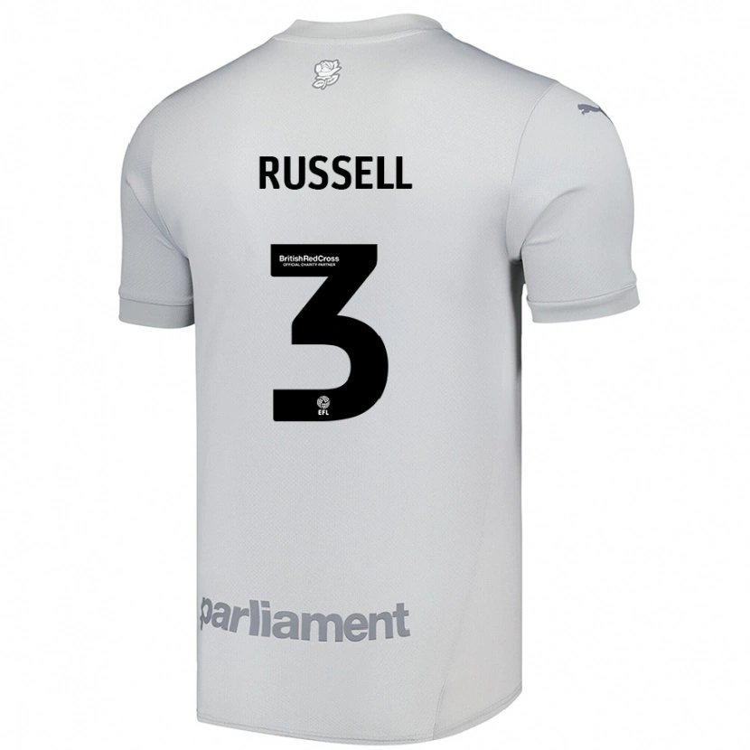 Danxen Niño Camiseta Jon Russell #3 Gris Plata 2ª Equipación 2024/25 La Camisa México