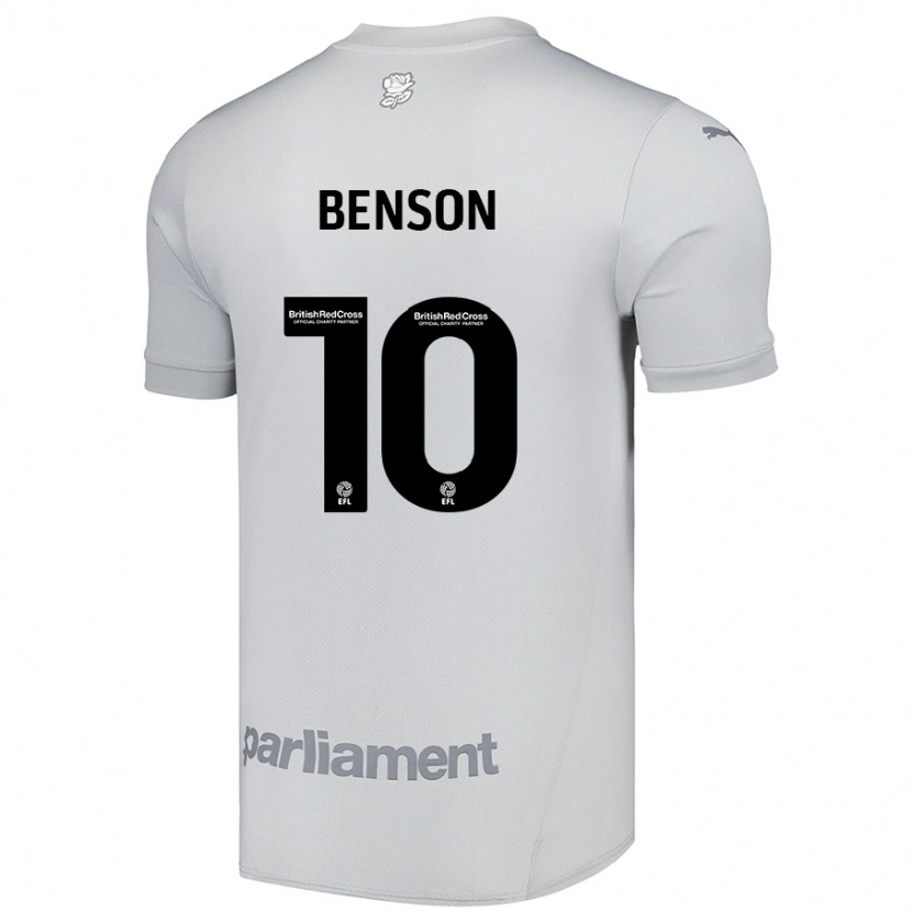Danxen Niño Camiseta Josh Benson #10 Gris Plata 2ª Equipación 2024/25 La Camisa México