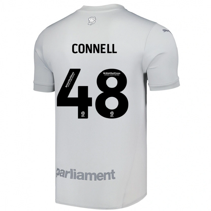 Danxen Niño Camiseta Luca Connell #48 Gris Plata 2ª Equipación 2024/25 La Camisa México