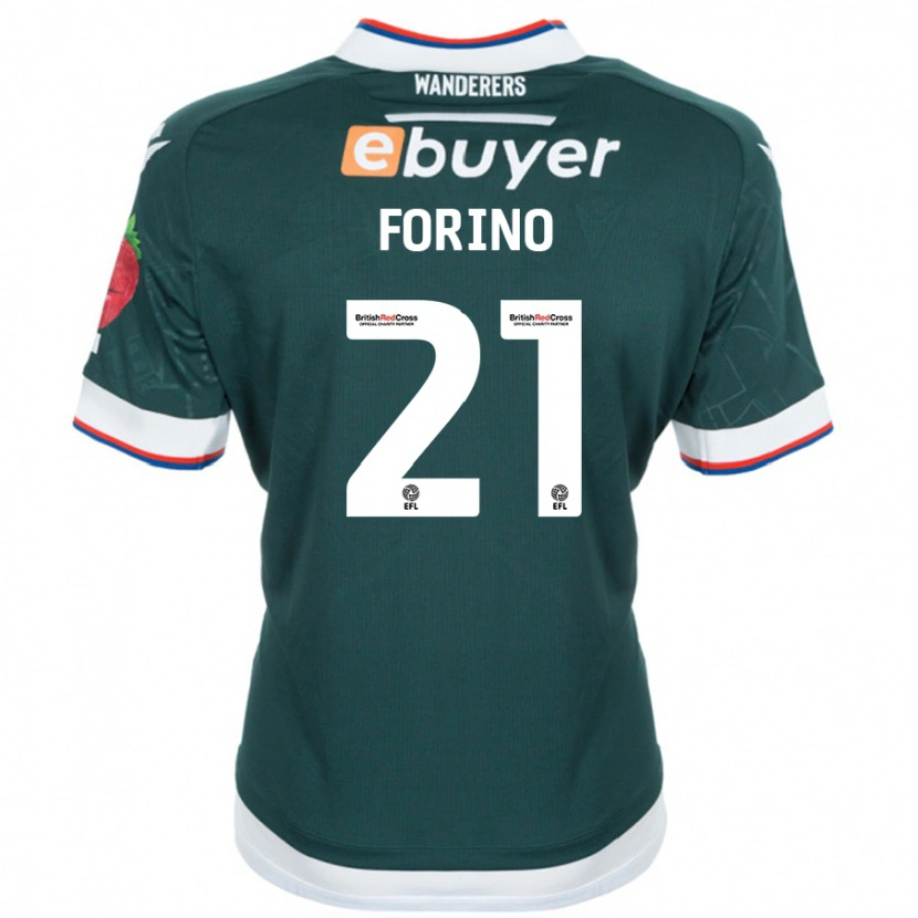 Danxen Niño Camiseta Chris Forino #21 Verde Oscuro 2ª Equipación 2024/25 La Camisa México