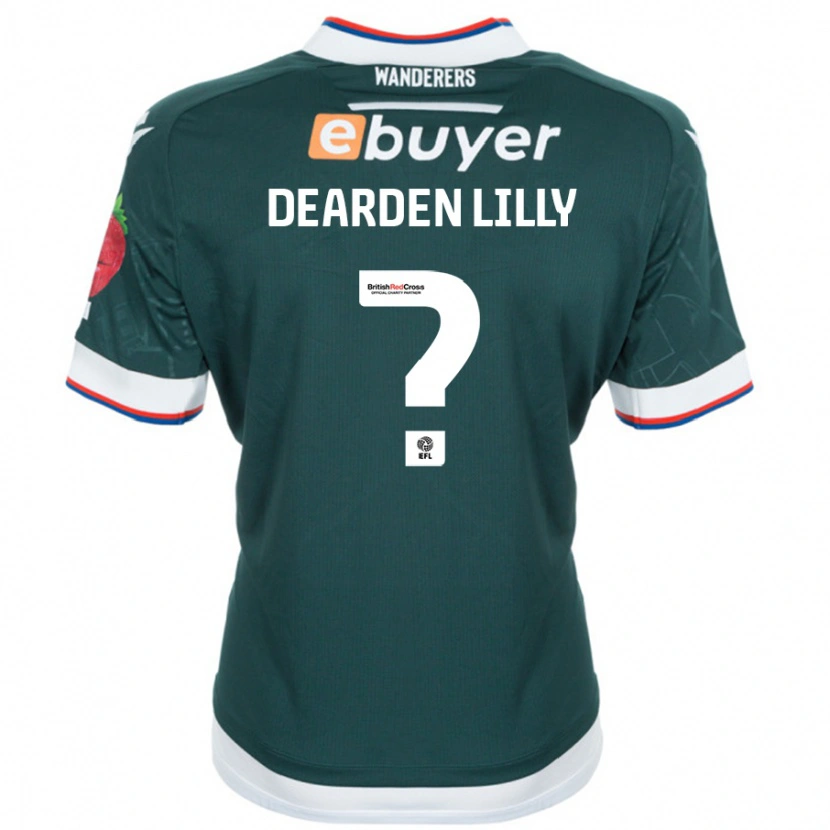 Danxen Niño Camiseta Jessica Dearden-Lilly #0 Verde Oscuro 2ª Equipación 2024/25 La Camisa México