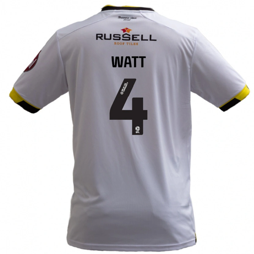 Danxen Niño Camiseta Elliot Watt #4 Blanco 2ª Equipación 2024/25 La Camisa México